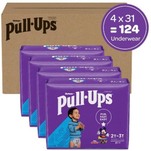 4 Pack Huggies Pull-Ups Boys' Learning Design Ecomm Pack Disposable Training Pants - 2T-3T - 124ct