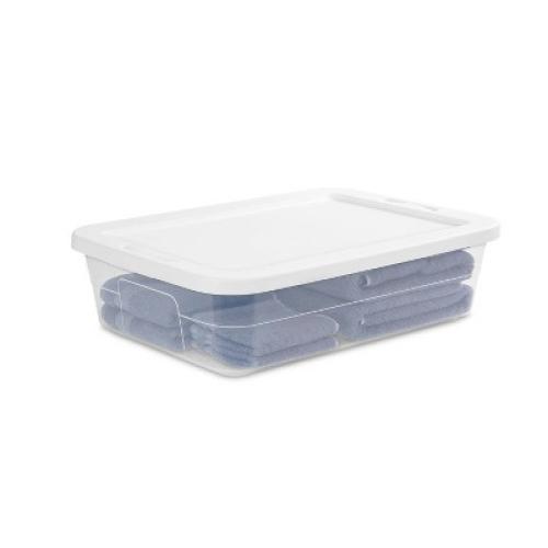 28qt Clear Under Bed Storage Box White - Room Essentials™ ( Pack w/ 10 units)