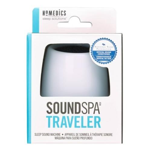 HoMedics Night Light and Portable Sound Machine, Rechargeable SoundSpa with 6 Soothing Sounds