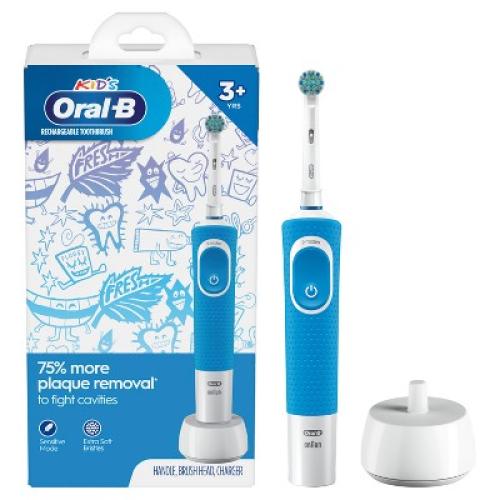 Oral-B Kids Electric Toothbrush with Sensitive Brush Head and Timer, for Kids 3