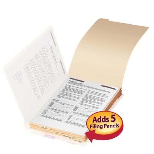 Smead Folder Dividers with Fastener, Bottom 1/5-Cut Tab, Legal Size, Manila, 50 per Pack (35650)
