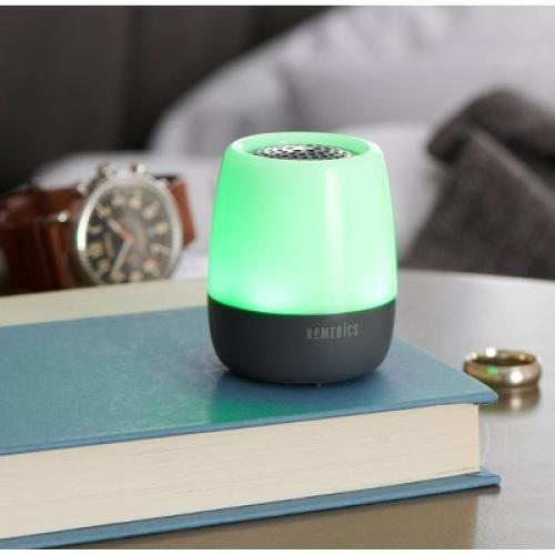 HoMedics Night Light and Portable Sound Machine, Rechargeable SoundSpa with 6 Soothing Sounds