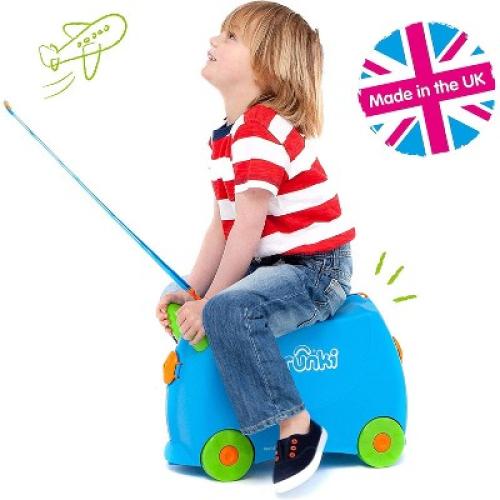 Trunki Kids Ride-On Suitcase & Toddler Carry-On Airplane Luggage: Terrance Blue