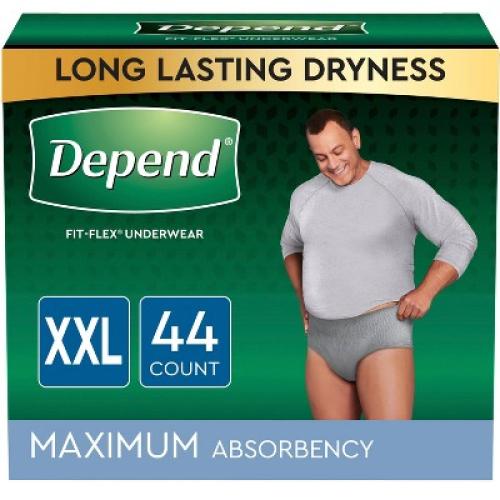 Depend Maximum Absorbency Male Underwear Epack - Gray - XXL - 44ct