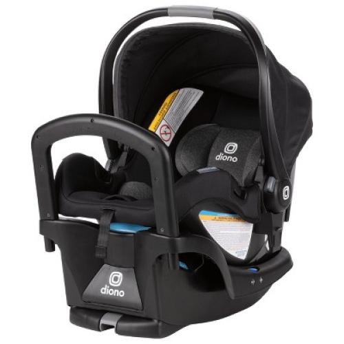 Diono Quantum 4 3-in-1 Travel System with LiteClik30 R SafePlus Infant Car Seat and Base, Black Jet