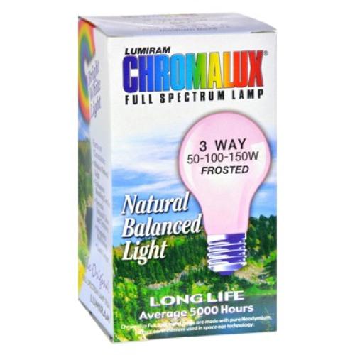 Lumiram Chromalux Full Spectrum Lamp Light Bulb 3 Way 50-100-150W Frosted - 1 ct