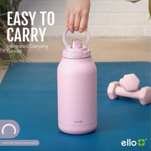 Ello 64oz Hydra Stainless Steel 1/2 Gallon Jug - Black: Portable Water Jug, Dishwasher-Safe, Cold Beverages