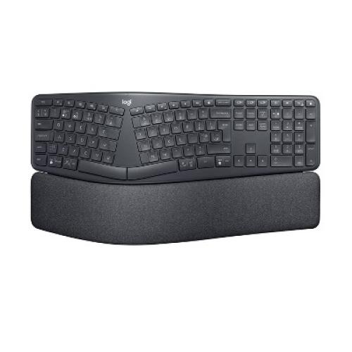 Logitech ERGO K860 Ergonomic Full-Size Wireless Scissor Keyboard with Wrist Rest - Black