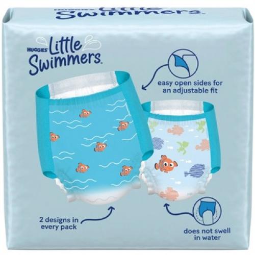 Size 4 - M - 18ct Huggies Little Swimmers Baby Swim Disposable Diapers