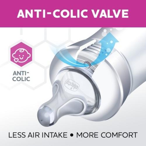 Chicco Duo Deluxe Hybrid Baby Bottle Gift Set with Invinci-Glass Inside/Plastic Outside - Gray - 10pc