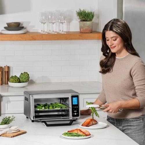 Gourmia Digital 4-Slice Toaster Oven Air Fryer with 11 Cooking Functions Stainless Steel Gray‼️light dirt‼️