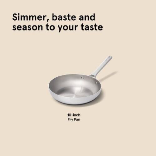 10 Uncoated Stainless Steel Frying Pan - Figmint™