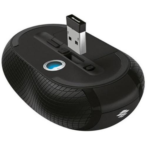 Microsoft 4000 Mouse Black - Wireless - Radio Frequency - 2.40 GHz - 1000 dpi - 4 Button(s)