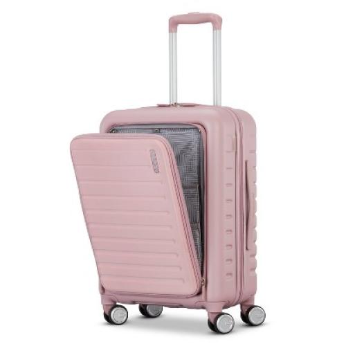 American Tourister Open Front Hardside Carry On Spinner Suitcase - Cosmetic Pink‼️light dirt gently used‼️