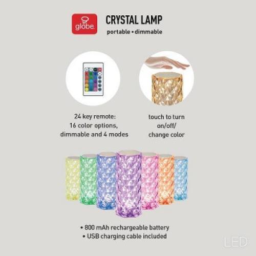 Globe Electric Crystal Lamp (2PK)