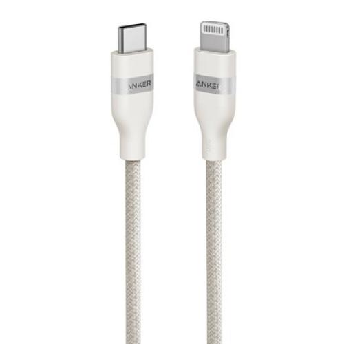 Anker 3' 100% PCR-Braided Ultra Soft USB-C to Lightning Cable - White