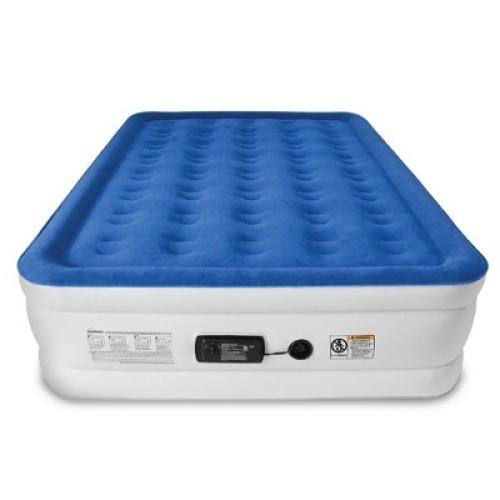SoundAsleep Dream Series Air Mattress with ComfortCoil Technology & Internal High Capacity Pump -  Queen - Blue