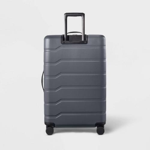 Hardside Large Checked Suitcase Gray - Open Story™