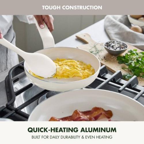 GreenPan Rio Advanced 16pc Ceramic Nonstick Cookware Set Cream‼️only 2 pans‼️