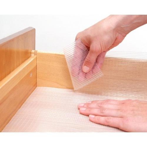 Con-Tact 18 x 4' Zip-N-Fit Premium Non-Adhesive Ribbed Shelf Liner: Clear Drawer & Fridge Liner for Cabinets