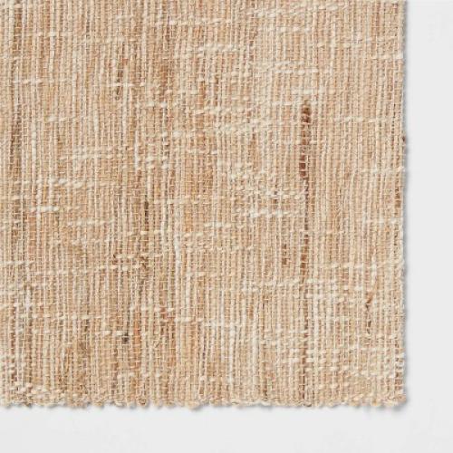 Hemp Natural Ramie Placemat - Threshold™: Rectangle Basket Weave, Spot Clean, Dining Table Accessory, 19x14 (total 5 placemats)