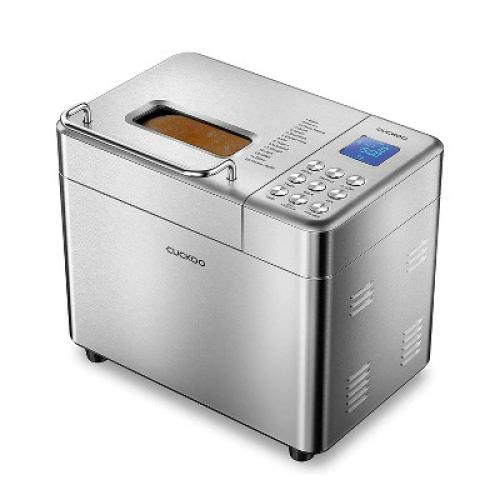 Cuckoo CBM-AAB101S Bread Maker Machine with 15 Bake Settings, 3 Crust Colors, 3 Loaf Sizes, And Up to 15 Hour Delay Timer, Silver