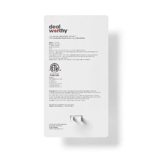 Indoor 2 Polarized Outlet Timer White - Dealworthy™: Light Timer for Indoor Use, 2 Outlets, 13 Amps, 1-Year Warranty