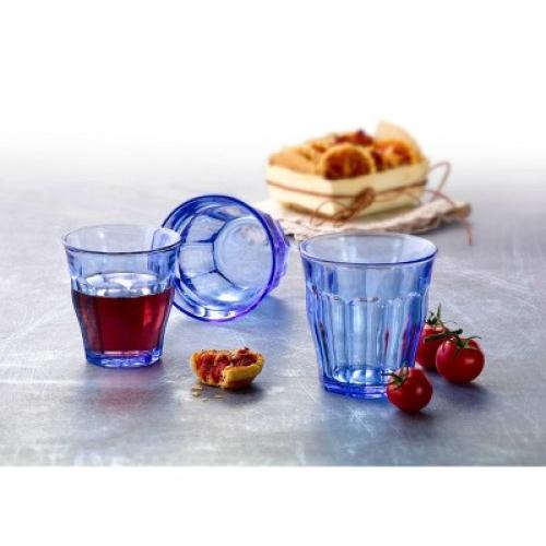 Duralex 11oz 6pk Glass Picardie Tumblers Blue