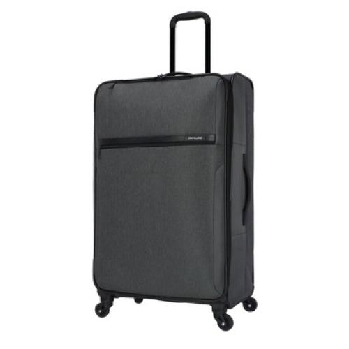 Skyline Softside Large Checked Spinner Suitcase - Gray Heather