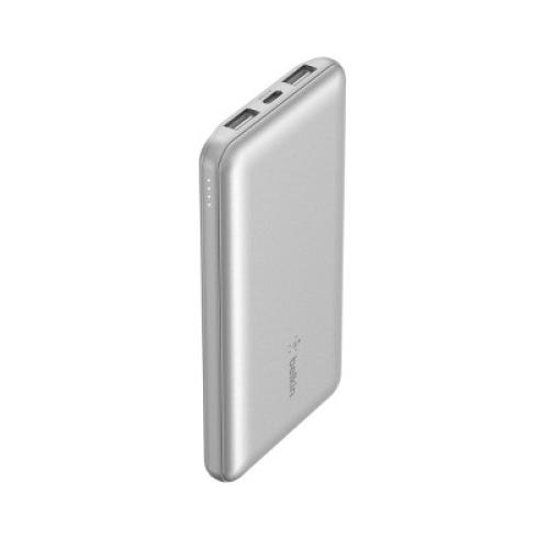 Color silver Belkin 10000mAh Power Bank 15W USB-A   USB-C - Silver