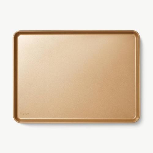 Nonstick Aluminized Steel Baking Sheet Gold - Figmint Large Cookie Sheet, Oven, Dishwasher Safe