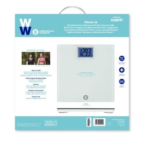 Super Large LCD Display with Backlight White - Weight Watchers