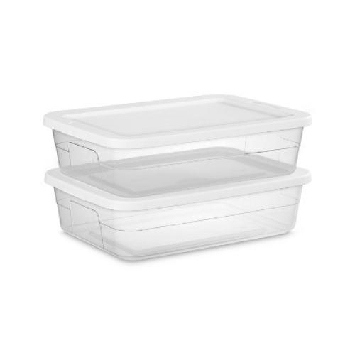 28qt Clear Under Bed Storage Box White - Room Essentials™ ( Pack w/ 10 units)