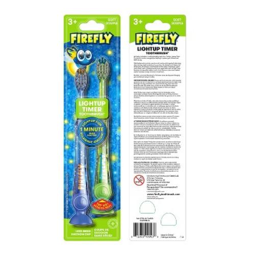 Firefly Kids' Light-Up Timer Toothbrush - Soft - 2ct
