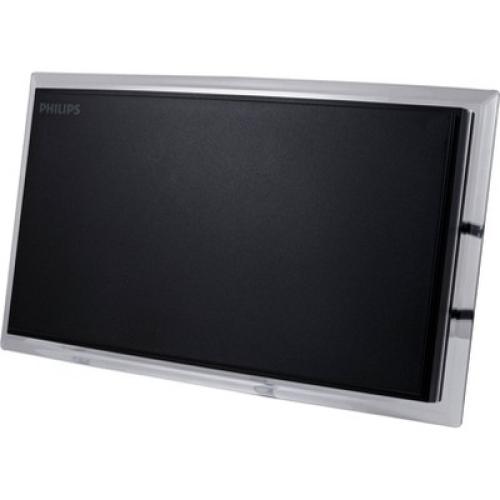 Philips Crystal HD Indoor Amplified TV Antenna with 6' Coaxial Cable – Black