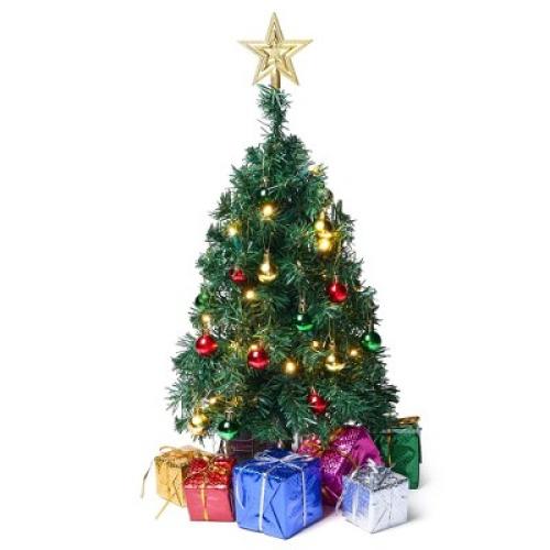 Joiedomi  Pre lit LED Table Top Mini Christmas Tree 20in