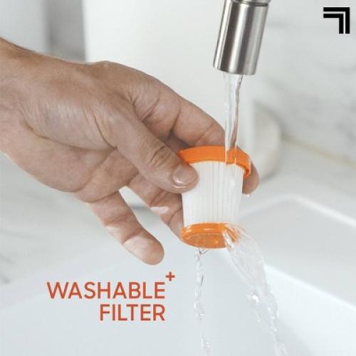 Sharper Image Lightweight Handheld Vacuum with 2-In-1 Upholstery & Crevice Tool, Cordless Black