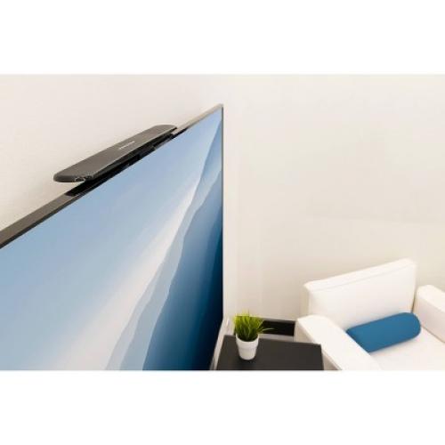 Philips Hover HD Amplifed Indoor TV Antenna, Mount to TV - Black