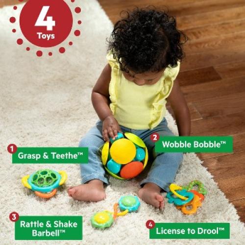Oball Catch Me Smile Teethers Baby Toy Gift Set - 4pc