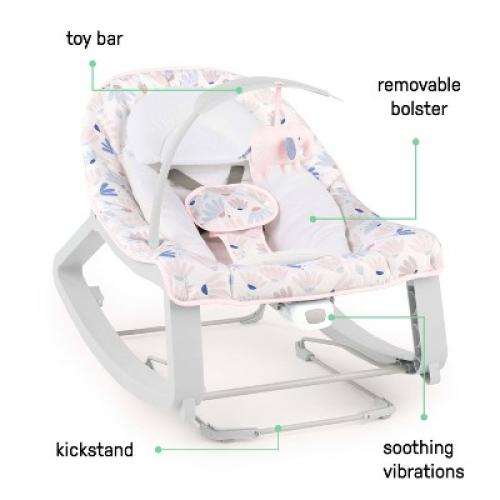 Ingenuity Keep Cozy 3-in-1 Grow with Me Baby Bouncer, Rocker & Toddler Seat - Burst