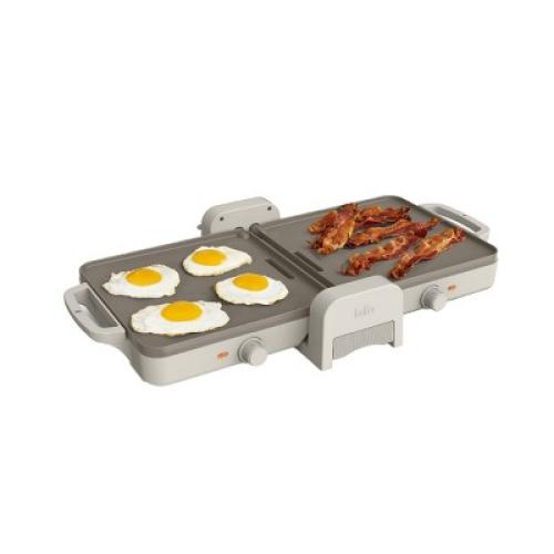 bella Fold and Store Dual Temp Griddle Oatmilk❗MAY HAVE MISSING PIECES/NEEDS CLEANING❗