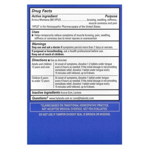 3 packs Hyland's Naturals Arnica 30X, 50 Quick-Dissolving Tablets