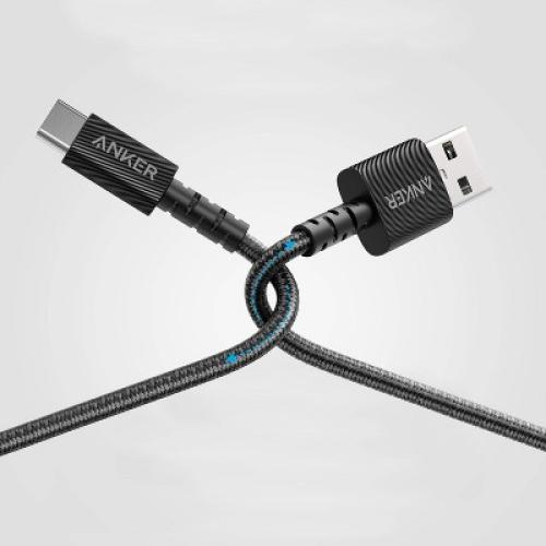 Anker 3' Powerline Select Braided USB-C to USB-A Cable - Black