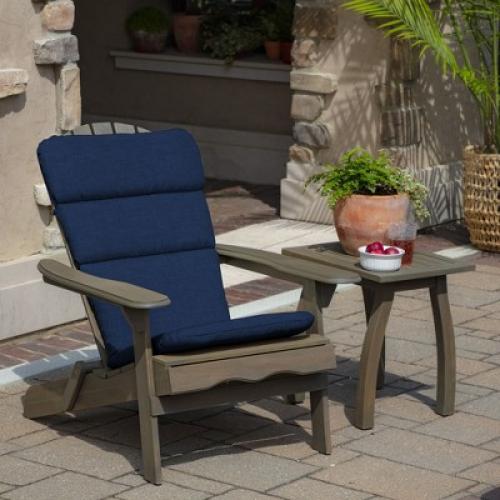 Arden Selections Outdoor Rocking Chair or Adirondack Cushion, 20 x 17, Water Repellent, Fade Resistant 20 x 17, Sapphire Blue Leala