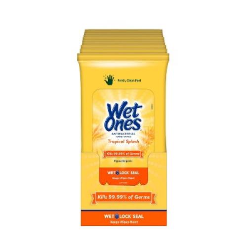 5pack Wet Ones Antibacterial Hand Wipes Travel Pack - Tropical Splash - 20ct