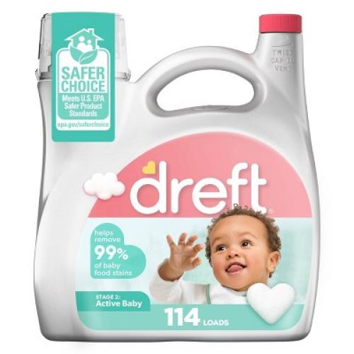 Dreft Stage 2: Active Baby HE Compatible Liquid Laundry Detergent - 150 fl oz