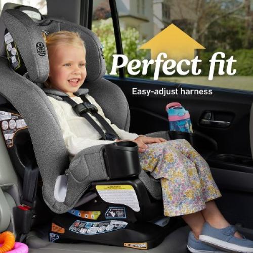 Graco Extend2Fit 3-in-1 Convertible Car Seat - Cullen: Forward & Rear Facing, LATCH, 50 lbs Limit, Polyester