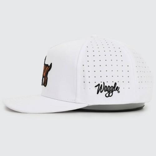 Waggle The Goat Hat - White: Back Snap Adjustable Baseball Cap‼️it has light stains‼️