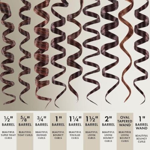 HOT TOOLS 24K Gold Extended Barrel Spring Curling Iron 1.5 with Clamp for Loose Curls