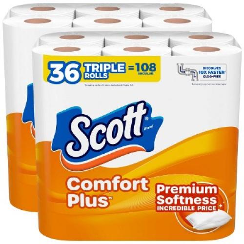 Scott ComfortPlus 1-Ply Toilet Paper - 36 Rolls